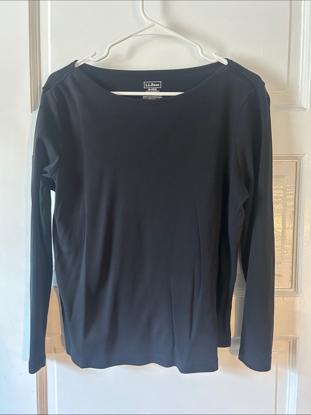 L.L. Bean Women's Long-Sleeve Navy-Black Top